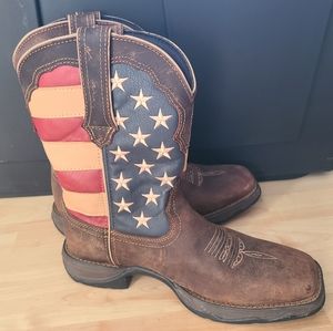 Durango 10" American Flag Western Boot * Size 9